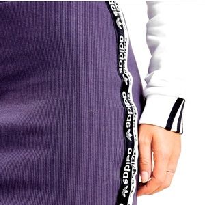 Retro Adidas Ribbed Side Tape Mini Skirt